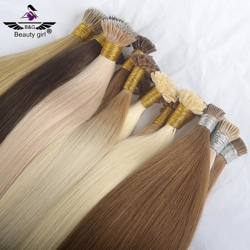 Israel Salon 30 Inch Raw Virgin Russian Remy Hair Human Hair Double Drawn Bonded Keratin Flat U Tip Hair Extension