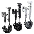Modern Double Outlet Brass Bidet Sprayer Set Handheld Muslim Shower Shattaf for Bathroom Faucet Accessories for Household Use