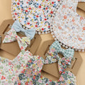 Newborn Infant Baby Accessories Boho Girls Headband and Bib Set Saliva Towel Feeding Smock for Drooling