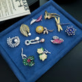 Stocks Trendy Fine Jewelry S925 Pin Brooch Elegant Plant Wings Butterfly Animal Flower Design with CZ Stones Luxury Jewelry