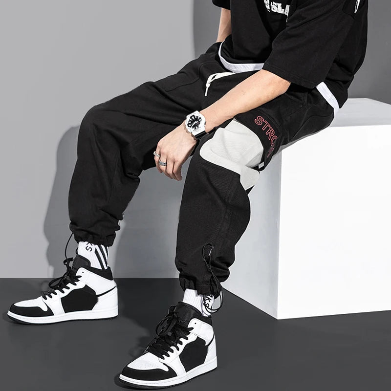 Wholesale Adjustable Hem Sweatpants Streetwear Cargo Pants Men