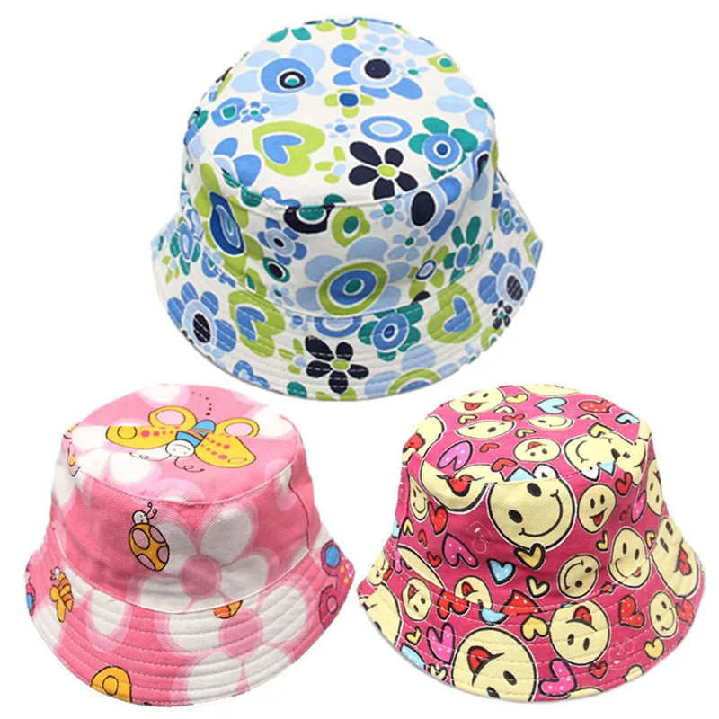 Children's Summer Flower Sun Hat Formal and Leisure Fisherman Hat
