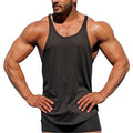 Muscle Alive Men's Sporty Cotton Stringer Tank Tops Breathable 100% Cotton Racerback Arch Hem for Bodybuilding