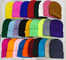 Classic Custom Your Own Embroidery Logo Beanies Jacquard Knitted Hats Wholesale Warm Hat