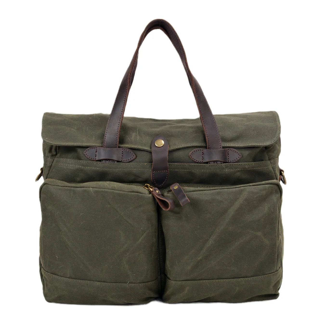 Retro Soft Batik Canvas Men's Business Briefcase 15.6 Inch Computer Bag Fashion Casual Handbag Shoulder Crossbody Bag