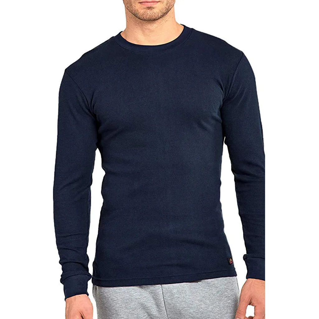 Autumn Winter Men's Casual Long Sleeve Waffle Weave 100% Cotton 280g Solid Printed Blank Coat