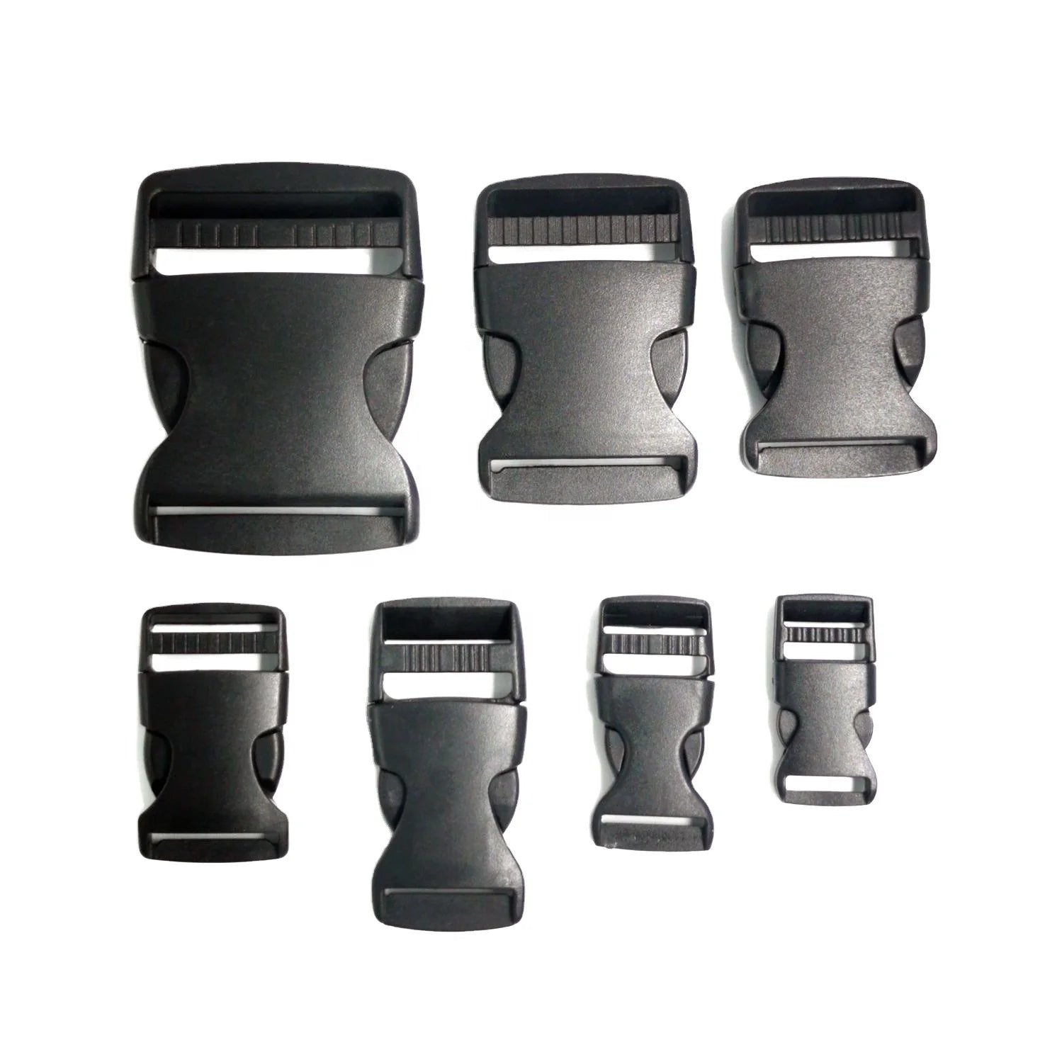 Various Sizes Including 15mm 20mm 25mm Wholesale Customized Square Black Plastic Backpack Buckles