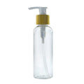 30ml 50ml 60ml 100ml 120ml 250ml 300ml 500ml clear PET Plastic Bottle with Bamboo Pump Cap