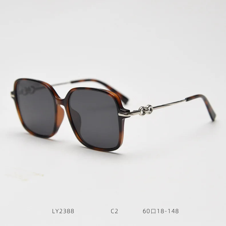 Retro Style Polarized Sunglasses for Men Green Grey Black Male square Sun Glasses UV400 Women CP Acetate Unisex 2024