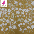 2023 New Design White Coiling Embroidered Wedding Dress Lace With Beads for Women Bridal Fabric HY2367-4