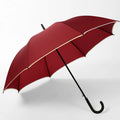 Wholesale 190T Pongee Material Automatic Red Umbrella with Custom Logo Cheap Straight Design
