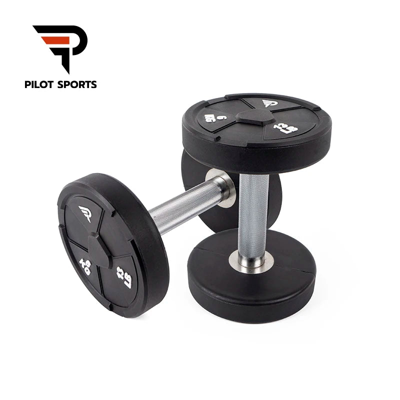 Pilot Sports Weight Lifting Fitness Gym Fitness Equipment Round Head Rubber Dumbbell Dumbbells Set