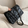 Classic Chain Crossbody Shoulder Strap Small Flap Handbags PU Leather Ladies Hand Bags Rivet Fashion Woman Bags MegaBDM