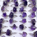 Wholesale Natural Quartz Crystal Rings for Women Fashion Trend Irregular Shape Jewelry Gifts for Real Party