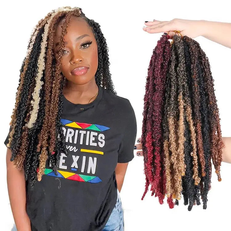 Julianna Kanekalon Synthetic Braiding Locs Hair Extension  14 20 Inches in Stock Handmade Distressed Butterfly Locs Crochet Hair