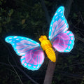 Momovalley New Outdoor Landscape Decorative 12V Led Giant Butterfly Lamp Stand IP65 Waterproof  3D Moving Butterfly Motif Lights