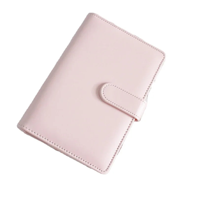 Fine Macaron A6/A5 Notebook with 6 Rings PU Leather Spiral Binding Loose-leaf Binder Agenda Planner Organizer Stationery