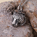 Fashion Man Necklace Jewelry Stainless Steel Silver Tiger Pendant Box Chain Necklace for Man