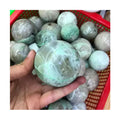 Wholesale Natural Quartz Ball Healing Crystals Green Moonstone Sphere  for Christmas Decoration 2023
