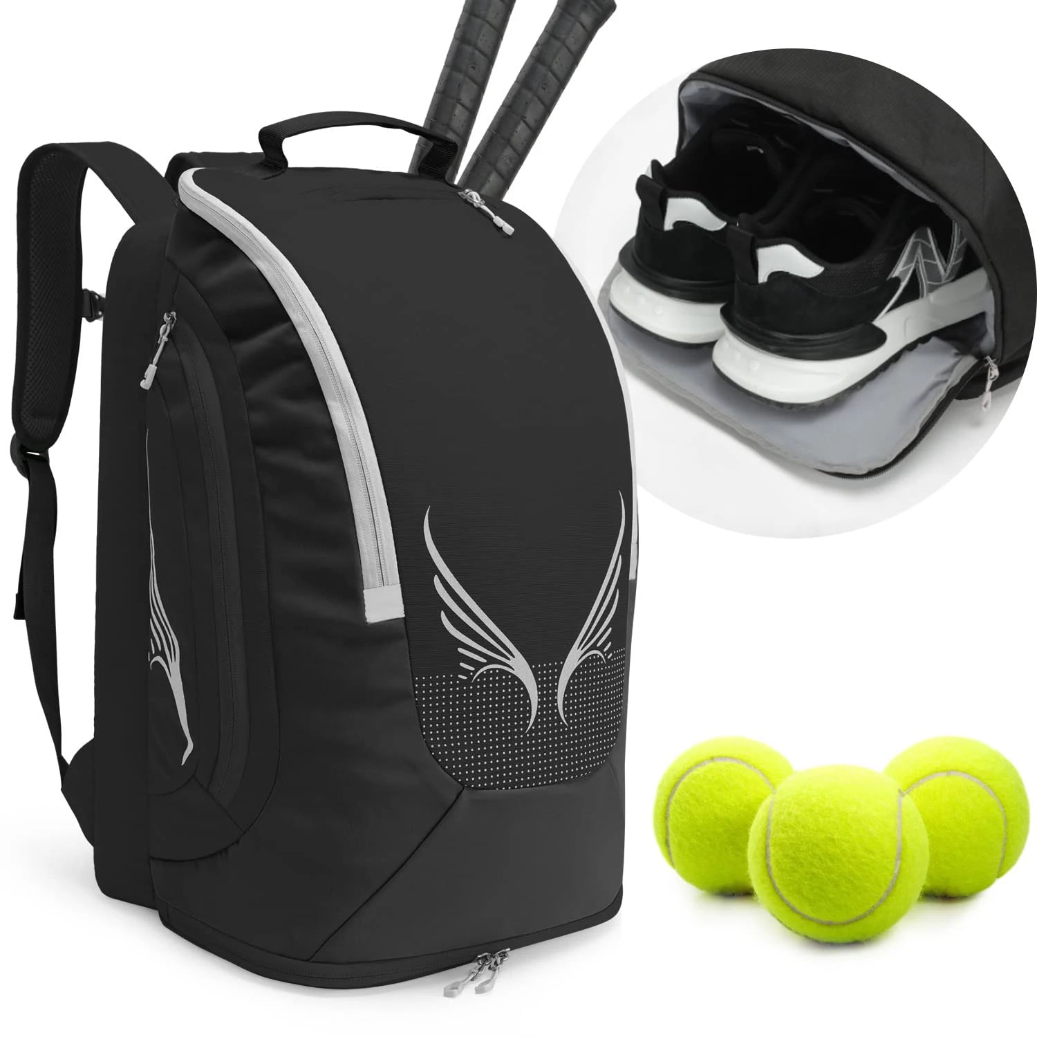 Professional Waterproof and Breathable Large  Pickleball Bag With Independent Shoe Storage Tennis Bags