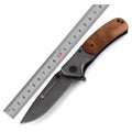 Customized Wholesale Design Wooden Handle Steel Blade Tactical Outdoor Camping Survival Folding Portable Pocket Knife in Stock