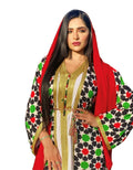 Muslim Eid Dubai Hijab Print Floral Two-Piece Muslim Women's Clothing Turkey Abaya Arabian Dress Women Abaya Dubai