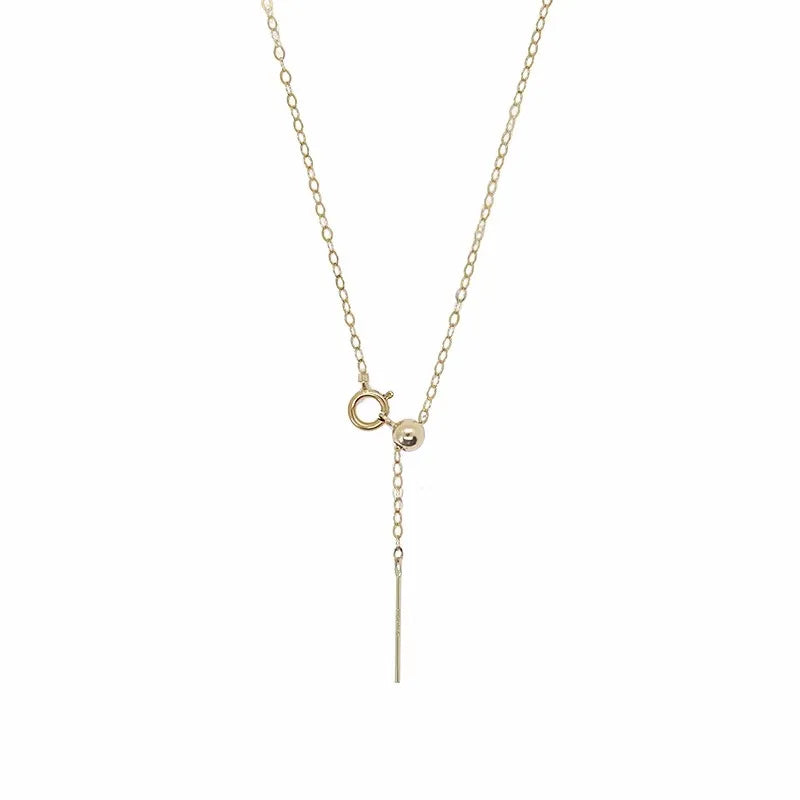 Fashion Permanent Jewelry Adjustable Necklaces for Women Wholesale Gold Filled Tiny Necklace Chain