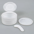 50g White Plastic PP Tooth Powder Jars with Flip Covers Makeup Remover Cream Bottles Cosmetic Use