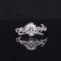 Starsgem Custom Jewelry 2CT Round Brilliant Cut Lab Grown Diamond 18K Solid White Gold Engagement Rings