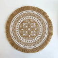 Factory Wholesale Handmade Woven Classic Fabric Cloth Mat Dining Table Decorative Cup Bowl Linen Round Placemat