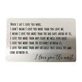 GT Hot Selling I Love You Credit Card Engraver Fashion  Metal Business Cards Custom Word Stainless Steel Card