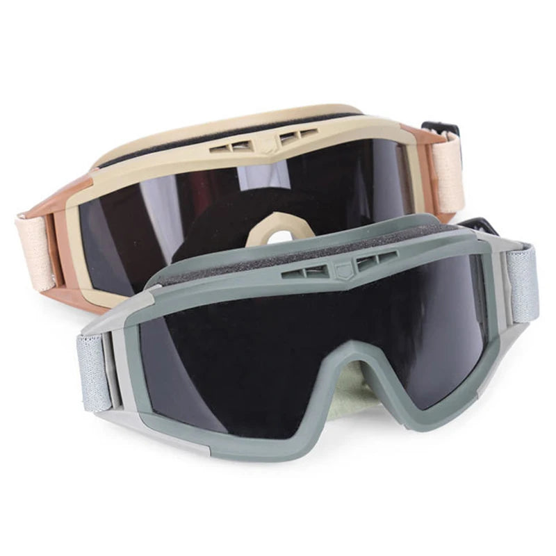 Interchangeable Anti-Fog Ballistic Glasses 4.0mm Thickness Tactical Goggles Defense Equipment Paintball Shooting Eyeglass