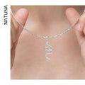 Factory OEM 925 Sterling Silver Necklace 2023 Fashion Jewelry Collar Para Mujer Silver Chain 925 Snake Shaped Pendant Zircon