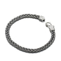 Men's Sterling Silver 925 Sterling Silver Hand Made Braided Jewellery Bracelet for Women Girls