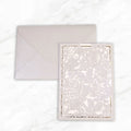 Romantic Wedding Laser Card Elegant Hollow Flower Pattern Wedding Card with Gold Foil Main Card and Envelope for Wedding Event