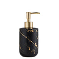Custom Ceramic Hand Soap Dispenser Bathroom ABS Gold Marbling Soap and Lotion Pump 300ml Soap Dispenser