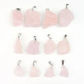Cheap Natural Irregular Raw Rough Rose Quartz Stone Pendant for Jewelry Necklace Making
