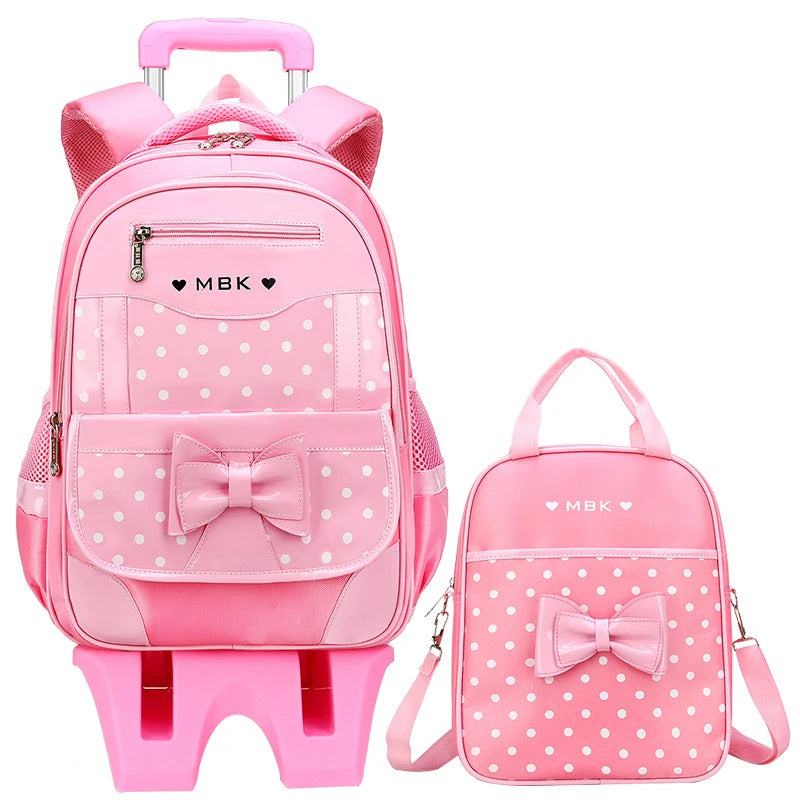 Trolley Bag Wholesale Trolley Girls School Bag Waterproof Shock Absorbent Trolley Bag