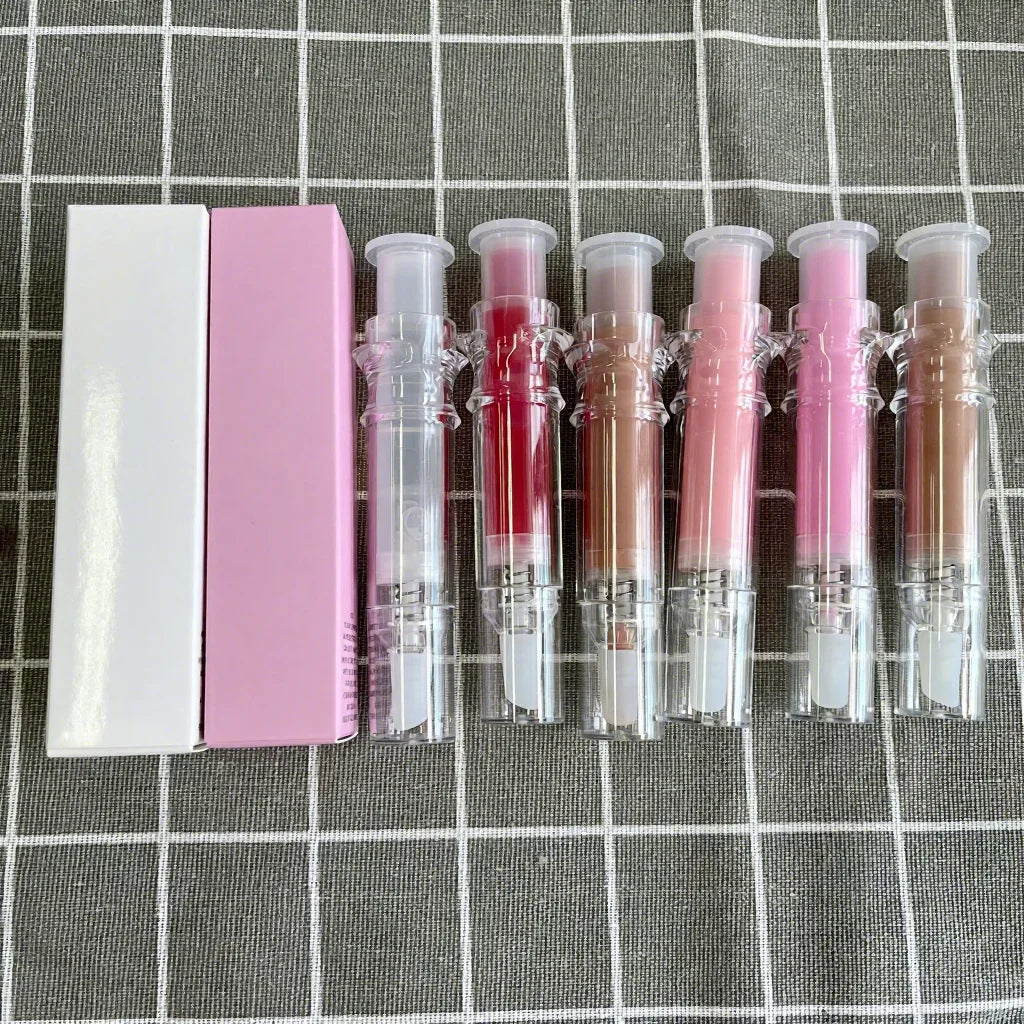 Make Your Own Logo Volumizer Glow Moisture Nude Pink Lip Plumping Gloss Private Label