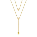New Arrival Long Tassel Chain Bead Pendant 14k Jewelry Double Necklace Stainless Steel for Woman