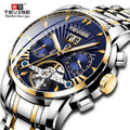 TEVISE T9005F Watch Skeleton Luxury Automatic Mechanical Watches Men Wrist Business Full Steel Watch Mens Relogio Masculino
