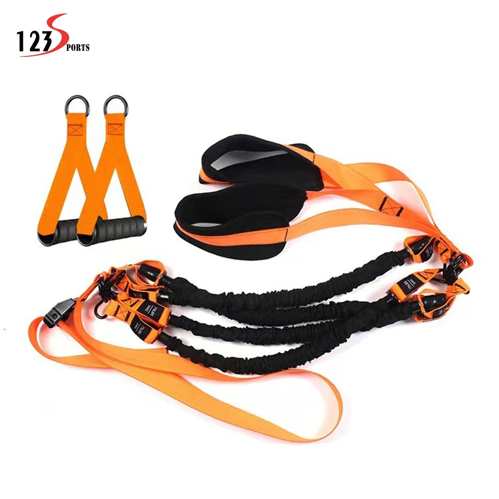 Professional Custom Design Double Fabric Feet Adjustable Resistance Bands for Strength Training