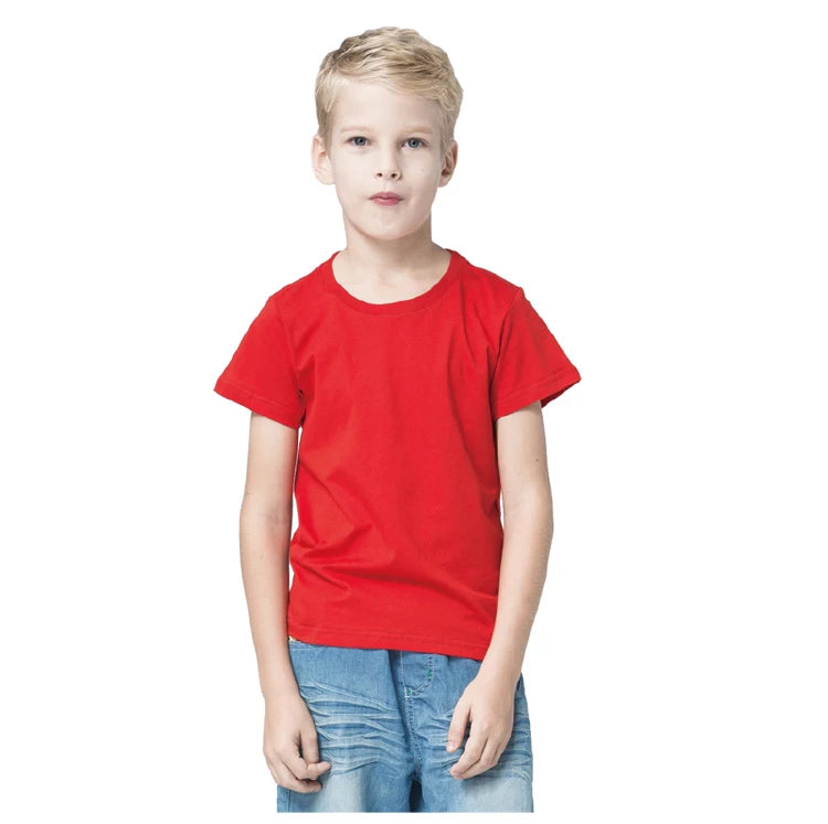 Breathable Casual T Shirt Kid Printed Logo Fashion Manufacturers Custom 100% Cotton Short Sleeve Kids T Shirt