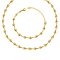 18k Gold Plating Stainless Steel Hook Chains Necklace Non Tarnish Titanium Steel Chains  Necklace Set