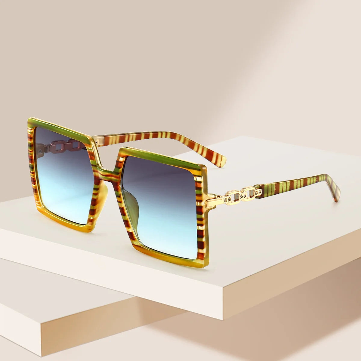 Trendy Oversize Sun Glasses 2022 Men Big Frame Shades Vintage Uv400 Square Sunglasses Women