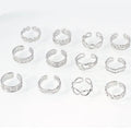Cross Border Summer Beach Jewelry Foot Ring Copper Plated 18K Gold Opening Fine Jewelry Toe Rings for Women