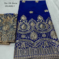New Arrival 5+2 Yard African Embroidery George Set Lace Fabric Nigerian for Weeding