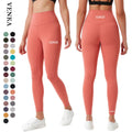 Womans Fitness Gym Tights Inside Key Pocket Custom Logo Nylon Compression High Waist Women Yoga Pants Leggings