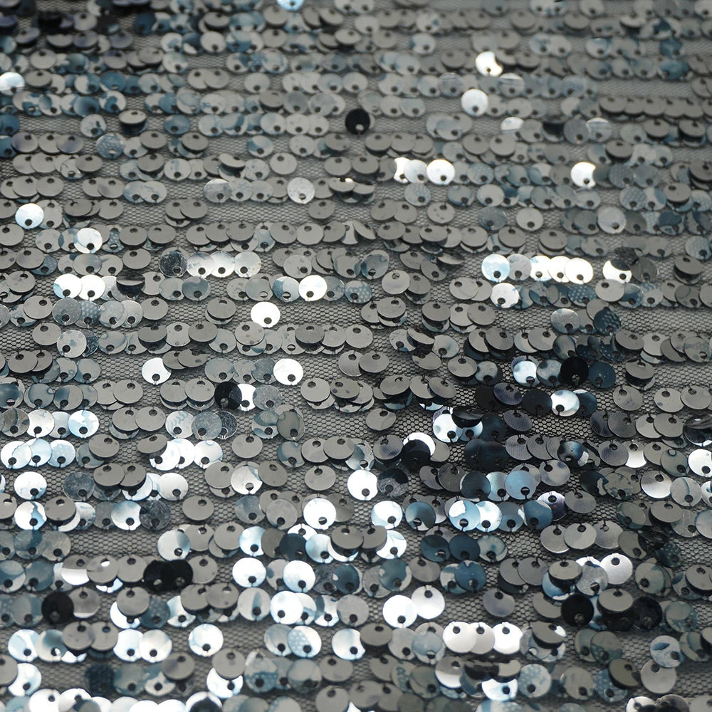 New Style Custom Multi Color Sequin Embroidery Eco-Friendly & Sustainable Elegant Mesh Lace Fabric