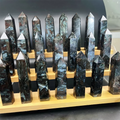 New Product Natural Crystal Stone Colorful Tower Astrophyllite Point Wand for Healing